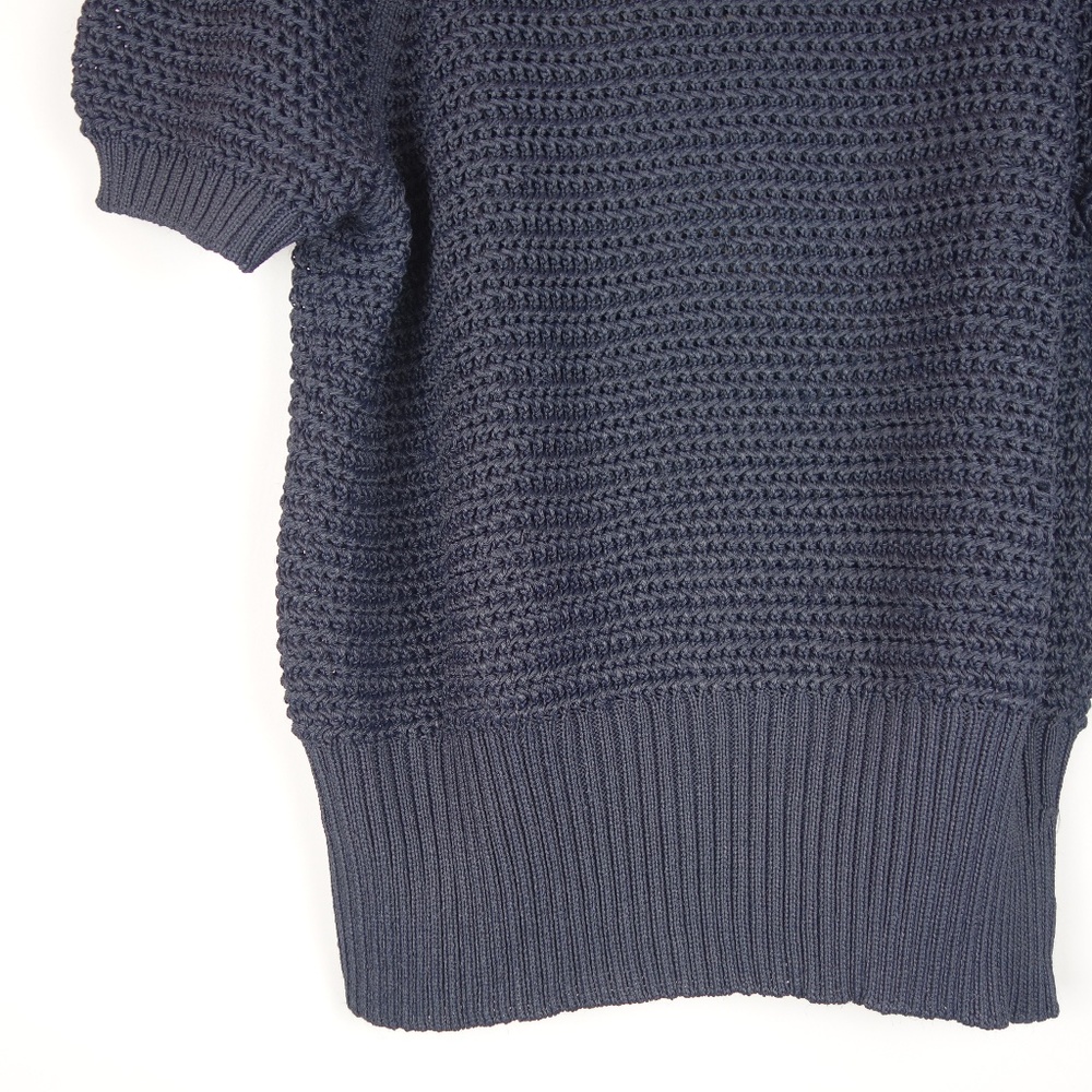 Vintage Celine Paris Navy Blue Rayon Knit Crewneck Sweater Made In Italy, Sz 44 - Picture 4 of 5